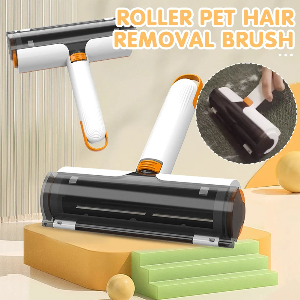 Pet-Hair Removal Brush - White & Orange